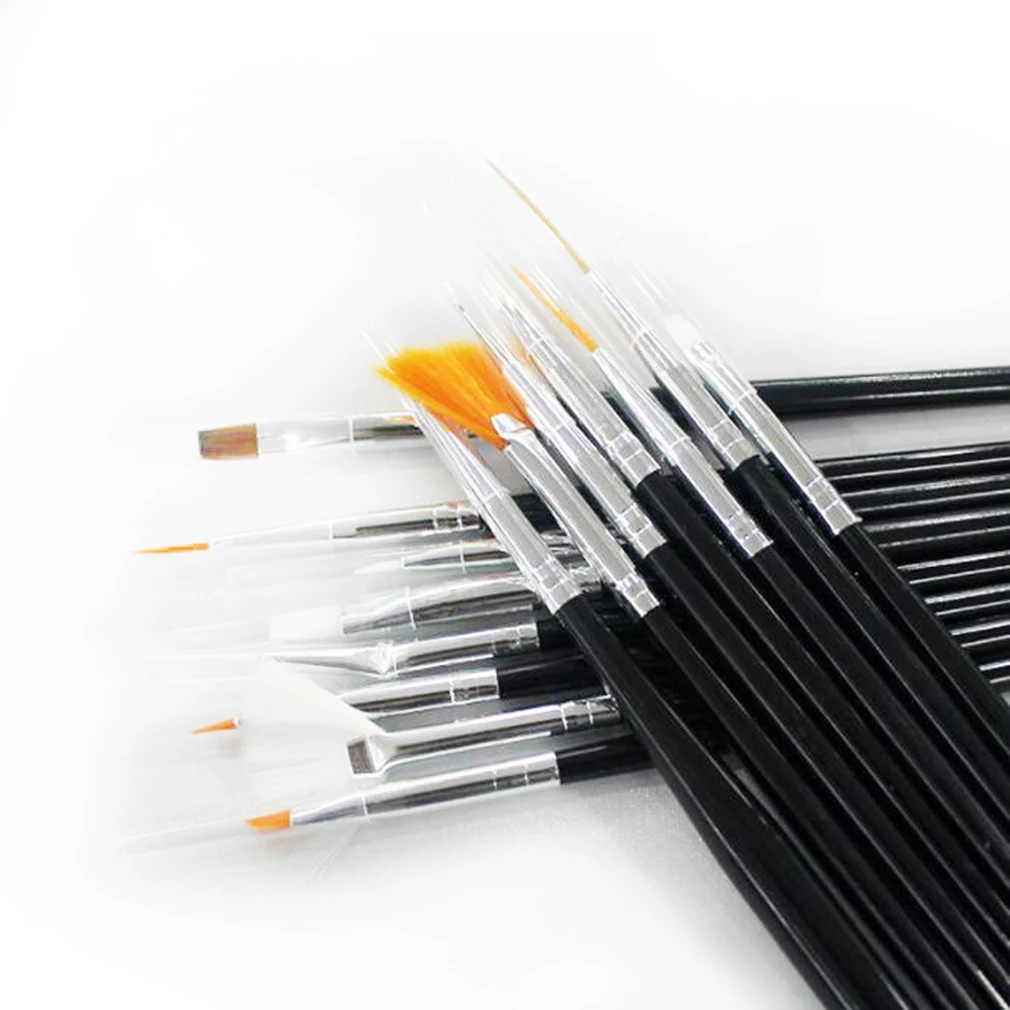 Hot Sale Line Drawing Painting Pen Professional UV Gel Polish Designs Acrylic Perfect Manicure Tools Nail Art Brush 15PCS/Set