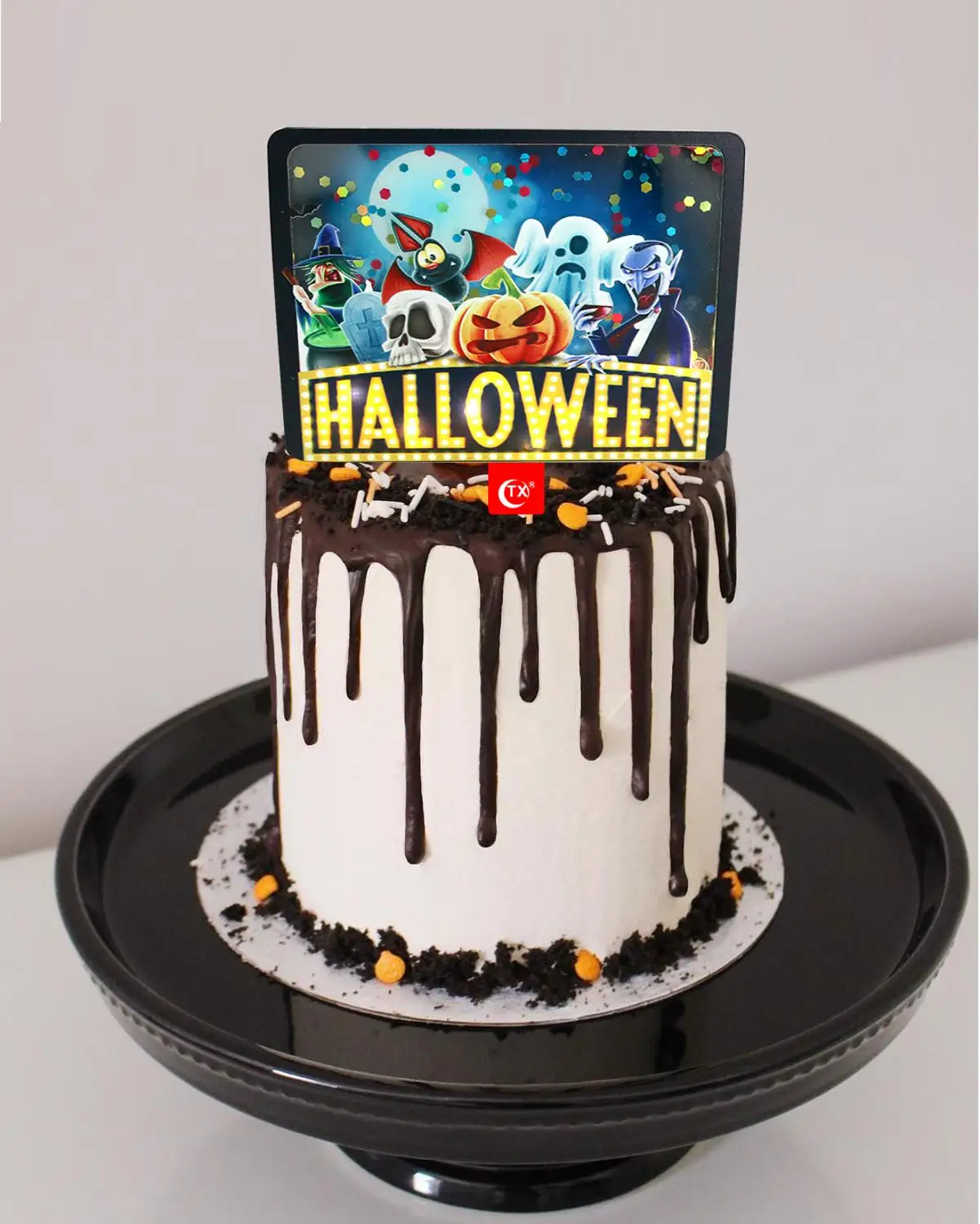 Tx Led Happy Halloween Witch Party Cake Toppers Lantern Pumpkin ...