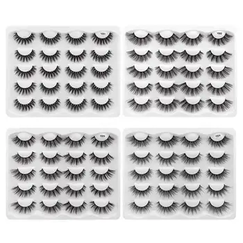 

10 pairs of handmade false eyelashes thick makeup eyelashes natural curl soft false eyelashes cosmetics