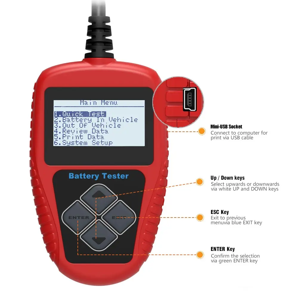 Автомобильный тестер аккумуляторной батареи QUICKLYNKS BA101 12 В|vehicle battery tester|quicklynks ba10112v