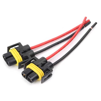 

Heat resistant Female Adapter Fog Light Wiring Harness Sockets High efficient 2pcs H11 H8 For Headlight