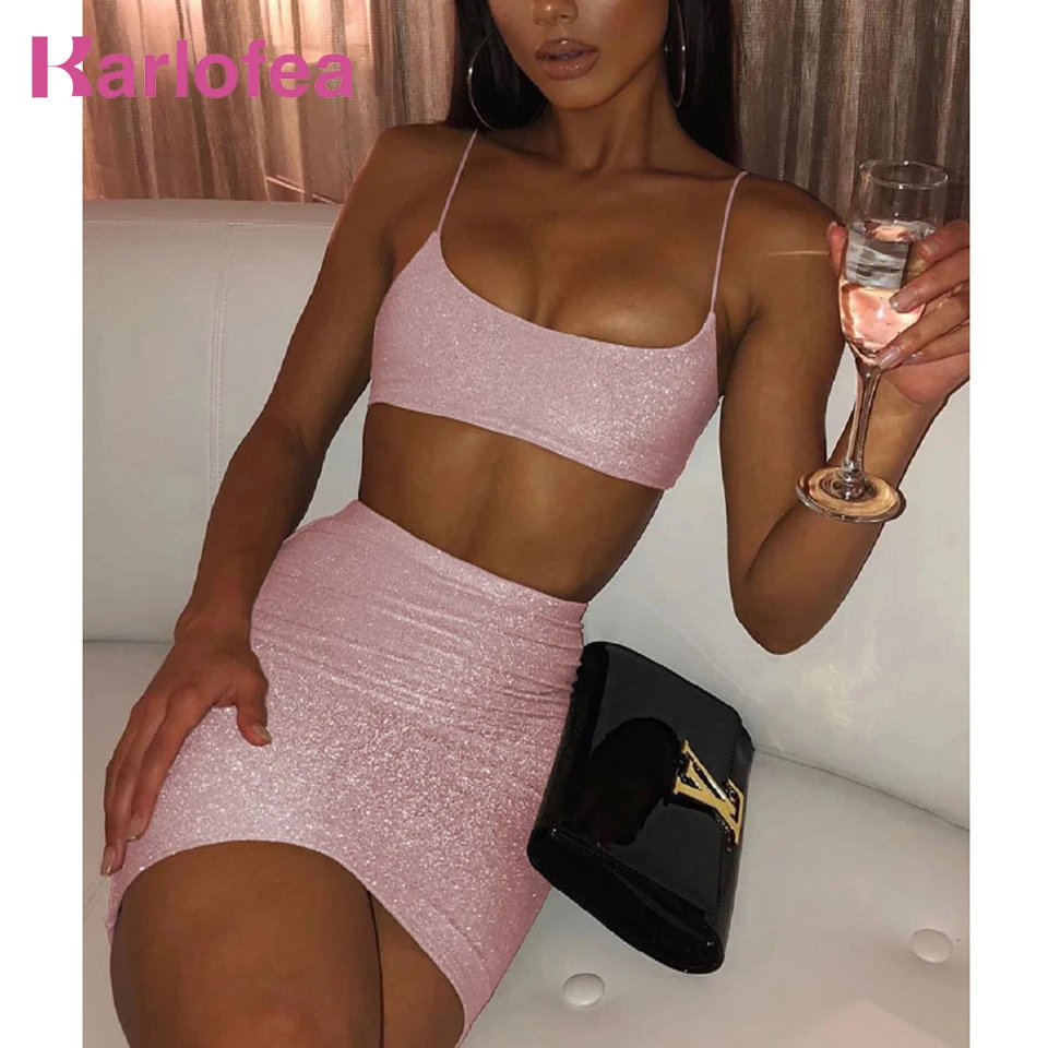 glitter two piece outfits