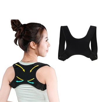 

Unisex Sitting Posture Corrector Straight Orthotics Adjustable Back Belt Shoulder Support Breathable Clavicle Elastic Band