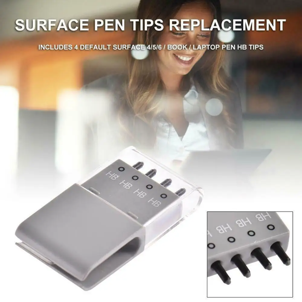 

4 in 1 Surface Pen Tips Replacement Kit 2H H HB B Hardness for 7 6 5 4 Gen of Surface Go 2 1 Gen of Surface Book
