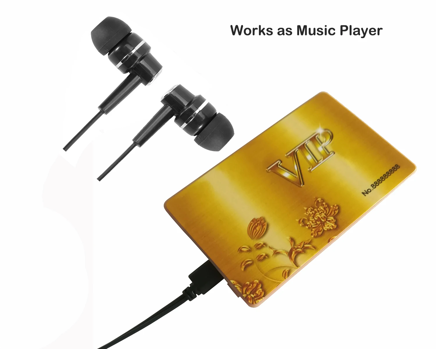 VIP Золотая карта цифровой диктофон активированный аудио + MP3 плеер через USB