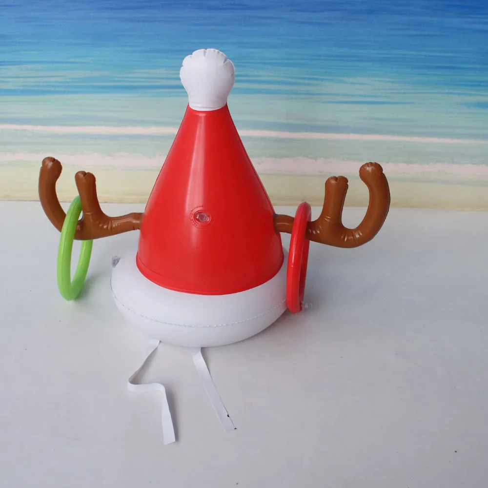OHEART Navidad надувные Рога Кольцо для шляпы Toss ПВХ Праздник Вечеринка игра игрушки подарки Рождество украшение для дома год
