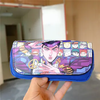

JoJos Bizzare Adventure Pencil Case Canvas Zip Super Big Capacity Pen Bag Makeup Stationery Pouch School Supplies