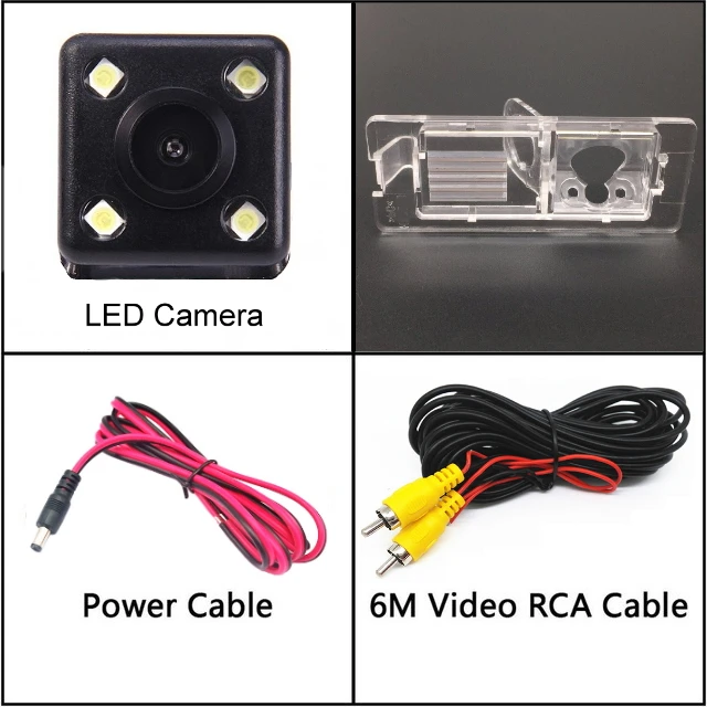 Для Renault Clio 4 Fluence samsung SM3 2012~ камера заднего вида с ночным видением камера заднего вида Автомобильная камера заднего вида HD CCD - Название цвета: 4 LED