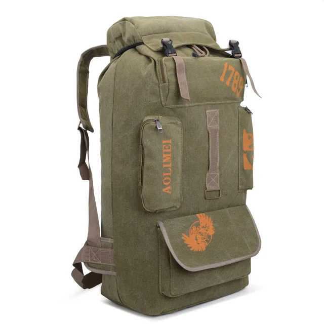 canvas camping backpack
