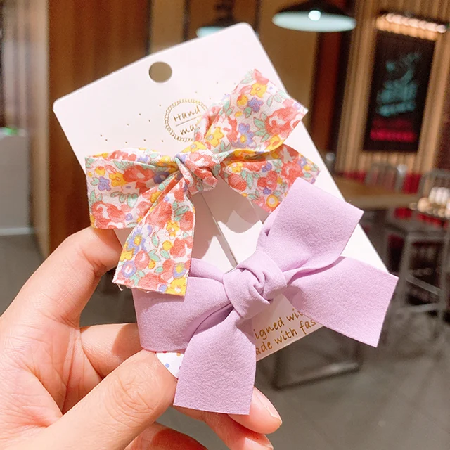 2022 New Bow Headgear Cute Sweet Little Girl Hair Accessories Summer Girls Net Red Clips Baby Hairpins Children Hair Clips Gifts D1