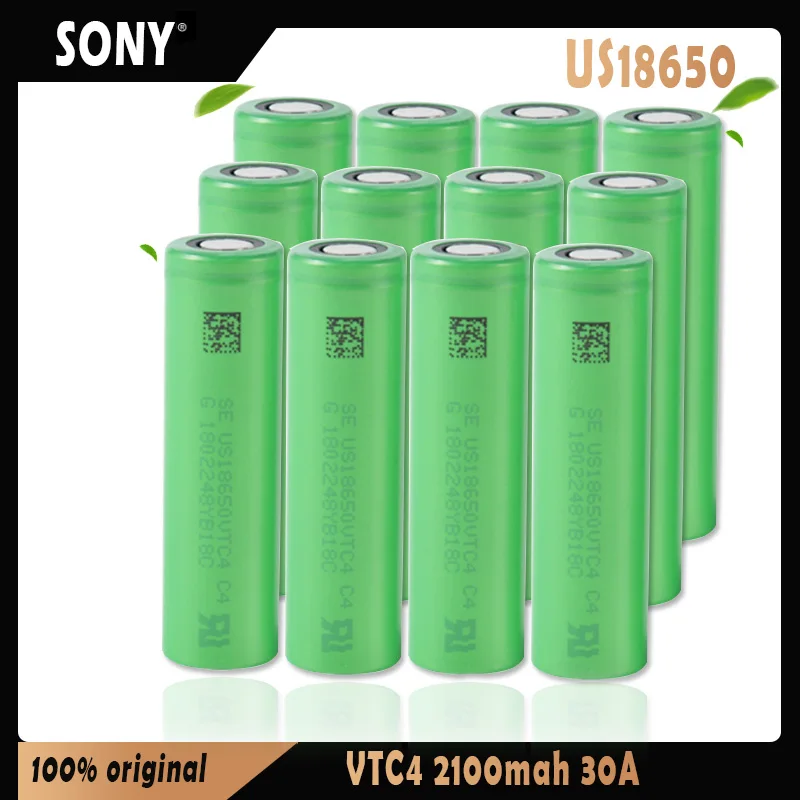Аккумуляторная литий-ионная батарея Sony US18650 VTC4 3 7 в 2100 мАч 30 А для фонарика