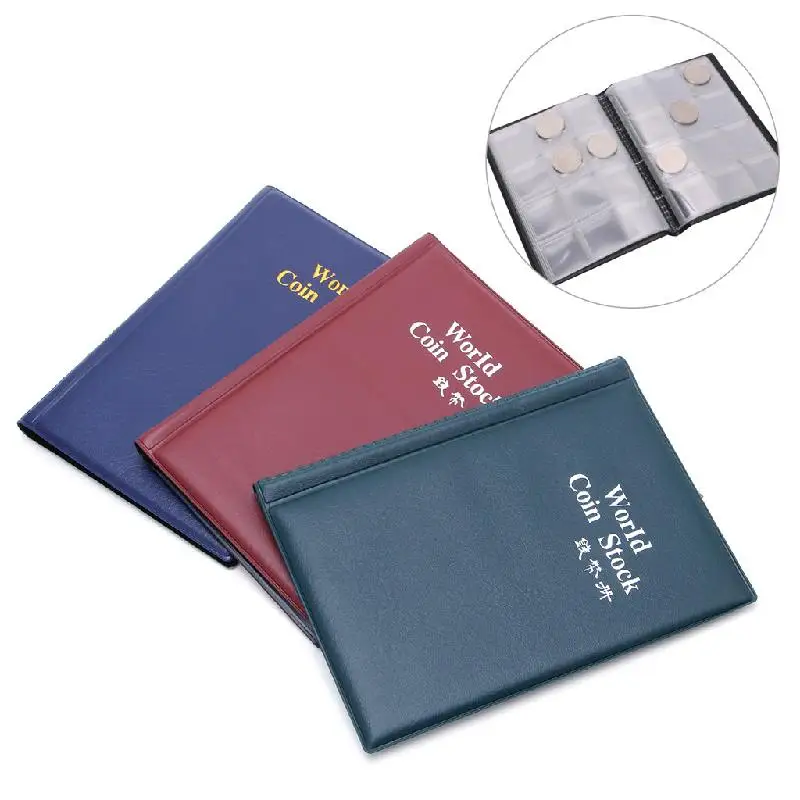 Альбом для монет из вискозы 10 страниц книга сбора 120 карманов G13|coin album|coin collection