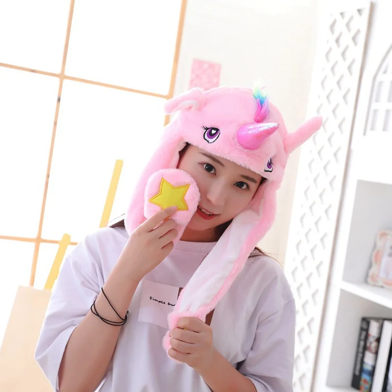 

New Vibrato Toy Pinch Ears Unicorn Hat Headgear Gift Photo Photo Props Airbag Hat PP Cotton