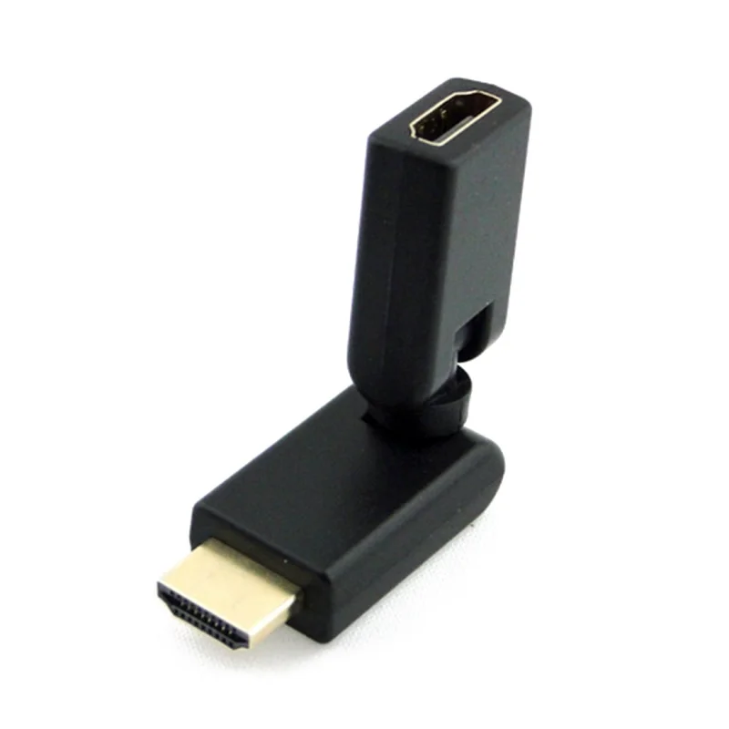 Вращение 360 градусов V1.4 HDMI мужчин и женщин разъем адаптера черный