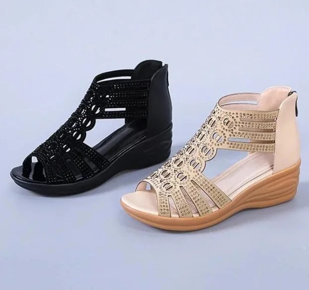 Women Shoes Sandals Summer Flat Shoes PU Leather Gladiator Luxury Shoes Women Designers Zapatos De Mujer YK204