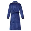 Robe de nuit chaude en flanelle pour homme, Kimono épais, peignoir, Lingerie intime, vêtements de maison, automne et hiver ► Photo 2/6