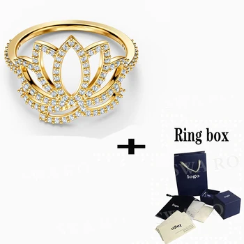 

SWA 2020 New Fashion Exquisite Symbolic Lotus Ring To Send Girlfriend Romantic Valentine's Day Engagement Commemorative Gift