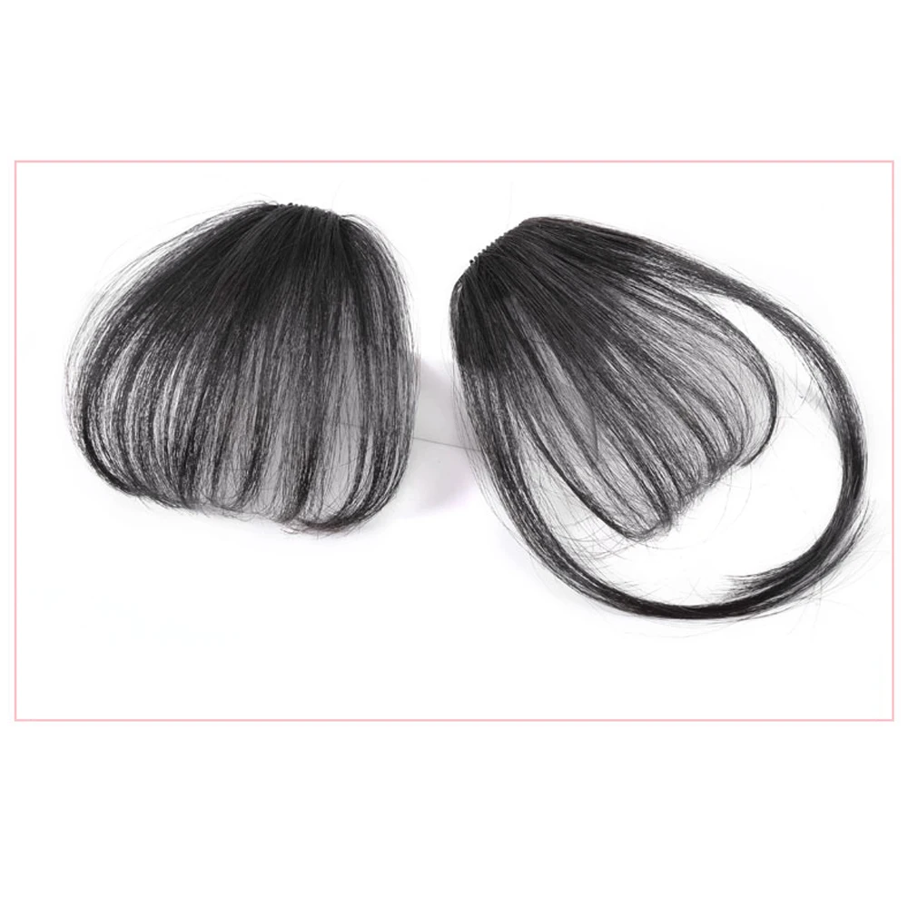 Hair Bangs Headband Clip-in Extension Fake Fringe 100% Real Hair Natural  False Hairpiece For Women Fake Black Hair Bangs - Bangs - AliExpress
