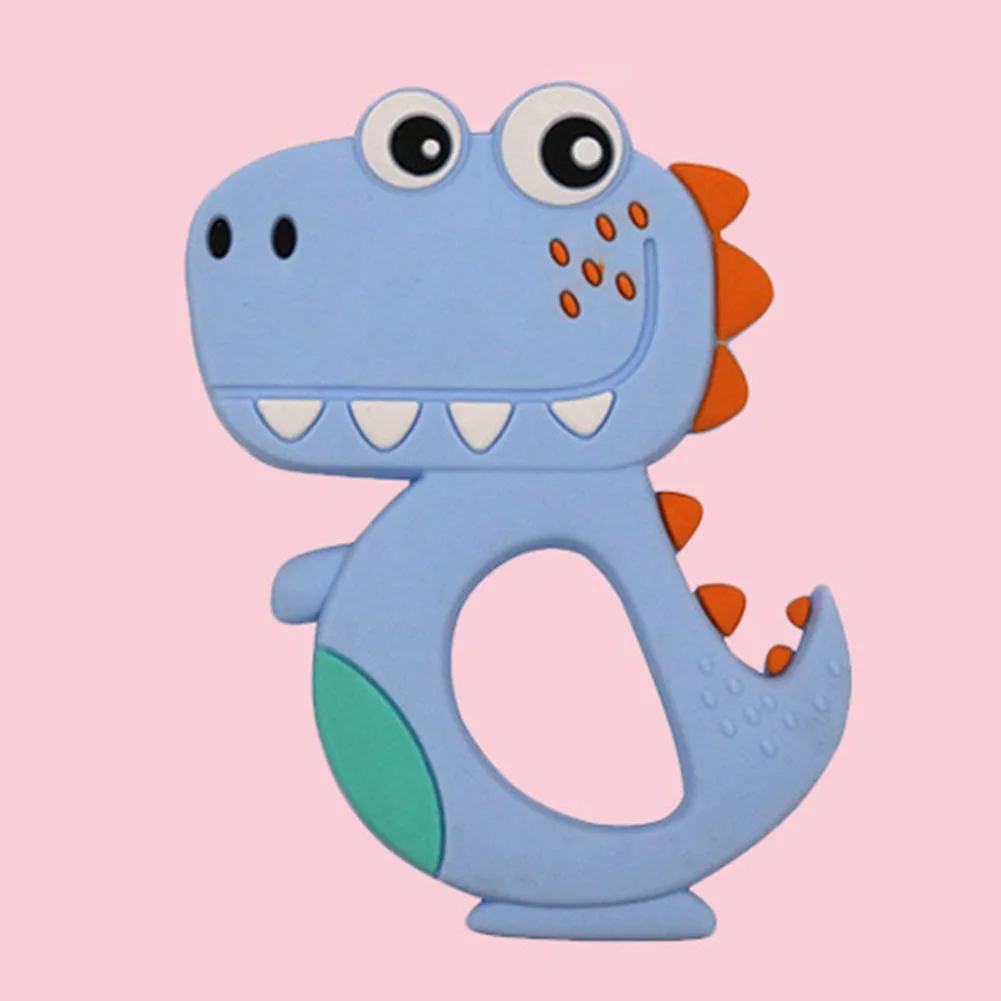Dinosaur Silicone Baby Chew Pacifier Dummy Teether Sensory Teething Massage Toy New