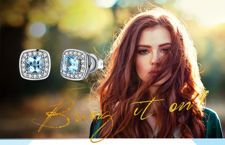 JewelryPalace 0.8ct Подушка подлинный синий топаз фианит огранки «маркиза» Halo коктейль женские серьги 925 пробы серебро