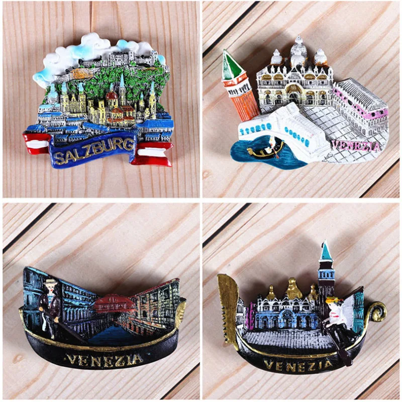 Overseas Tourism Fridge Souvenir Italy Switzerland Chile Austria Vienna Foreign World Tourism Collection Fridge Magnet Gift