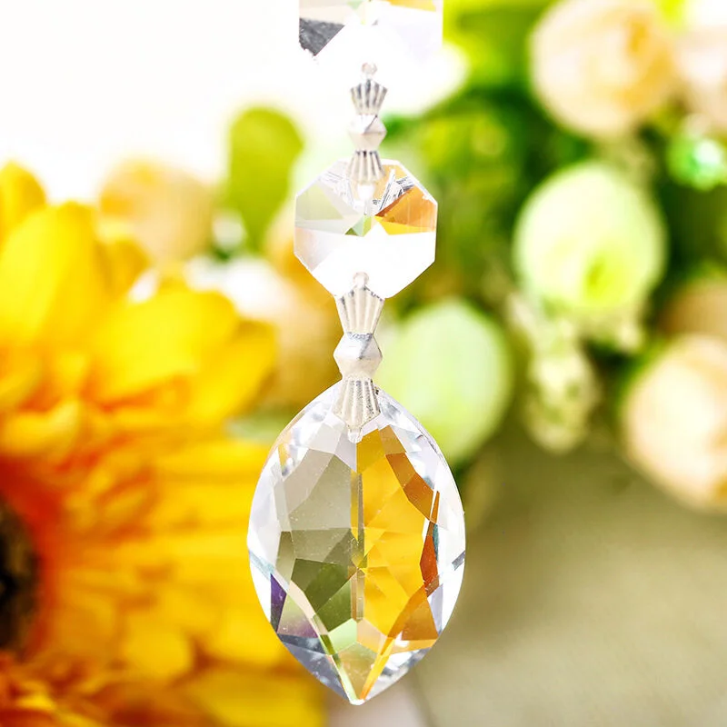 Clear Crystal pendants Glass Prisms Candlesticks Weddings Chandeliers Decoration