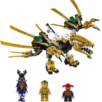 

Ninja building 188pcs Golden Dragon Building Blocks ninja Kits Ninja series minifigs gifts Children's holiday Toys