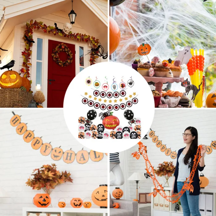 Горячий воздушный шар на Хэллоуин набор ужас струйка латексный шар глаз Шарм флаг "Хэллоуин" призрак фестиваль украшения TI99