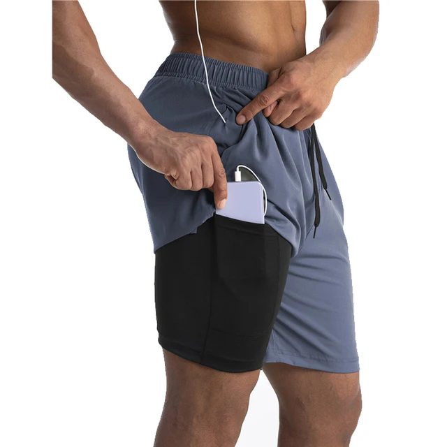Summer Men 2 in 1 Running Shorts 1