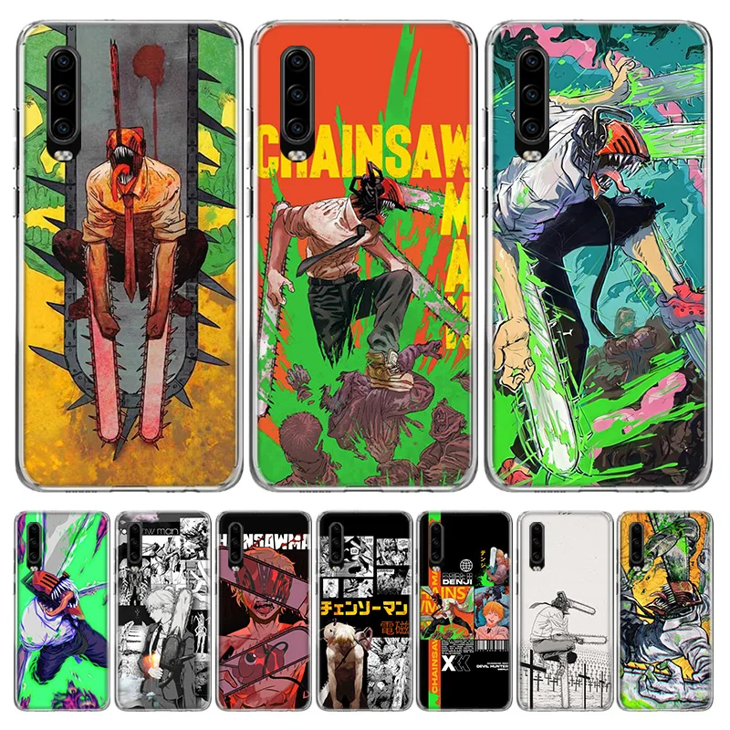 Capa de telefone Anime Chainsaw Man, capa para Huawei P30 Lite P50 Pro P20  P40 Lite E P Smart Z 2021 Y6 Y7 Y9 2019 Y6p Y9s Y7a, manga - AliExpress