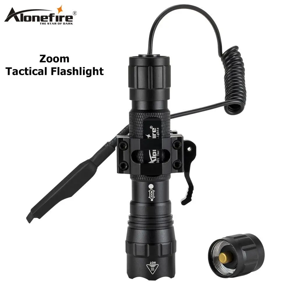 

AloneFire tk503 Zoomable LED Hunting Light Night Vision Infrared Radiation flashlight+scope mount+Pressure Switc Tactical huntin