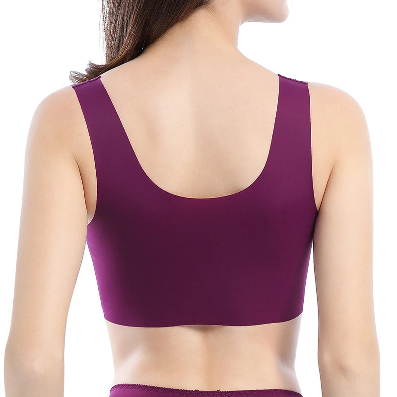Women's Sheer Lace Full Figure wire free Minimizer Bra T-Shirt Bra 32-44 B C D