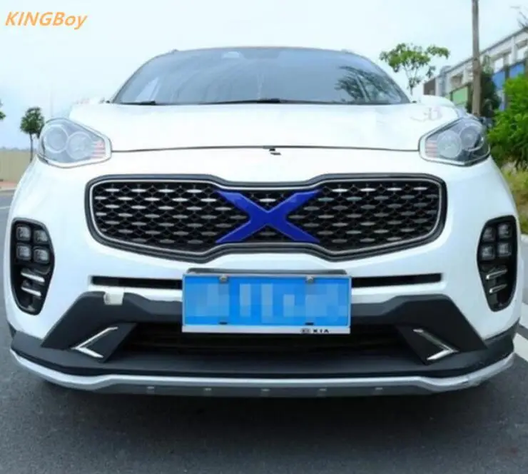 Высокое качество Передняя гоночная решетка автомобиля для укладки волос, пригодный для новых kia SPORTAGE KX5 передняя решетка гонки гриль с - Цвет: 3