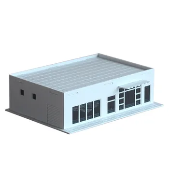 2pcs/lot Ho N Scale Model Building Store Supermarket For Ho N Train Layout Model Design