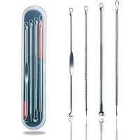 Blackhead Acne Remover 4pcs Comedone Black Head Blemish Pimple Removal Needle Face Skin Beauty Care Cleansing Pore Cleanser 2
