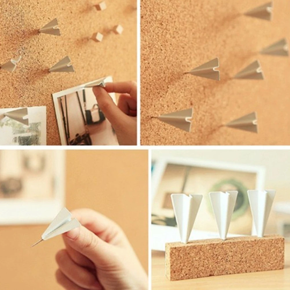modern 6Pcs Aircraft Pushpin Message Board Paper Plane Sticker Painting Nail Thumbtack Wall Stickers Decor Home Hotel Decoration | Дом и сад