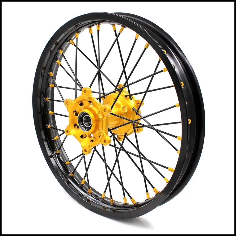 21/18 Мотоцикл обода порванные Enduro колеса Набор для SUZUKI RM125 RM250 1996 2000 золотые соска