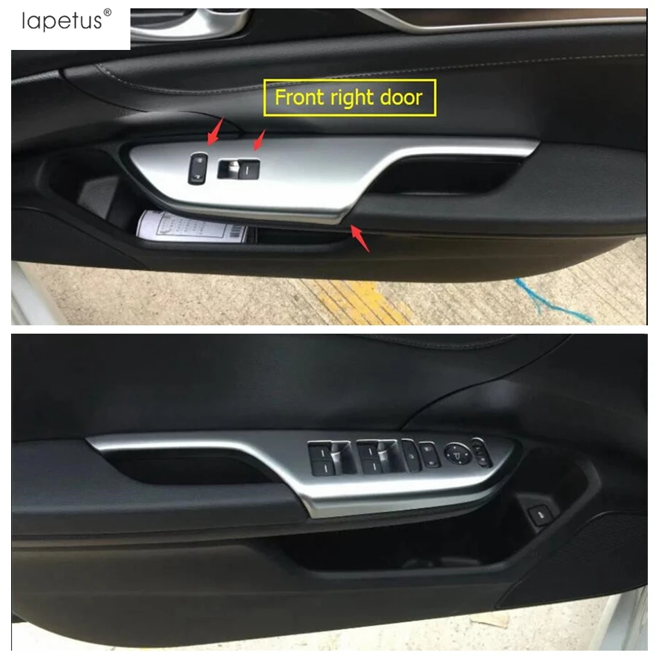Аксессуары Lapetus для Honda Civic 2016 2020 внутренняя дверь автомобиля подлокотник окно