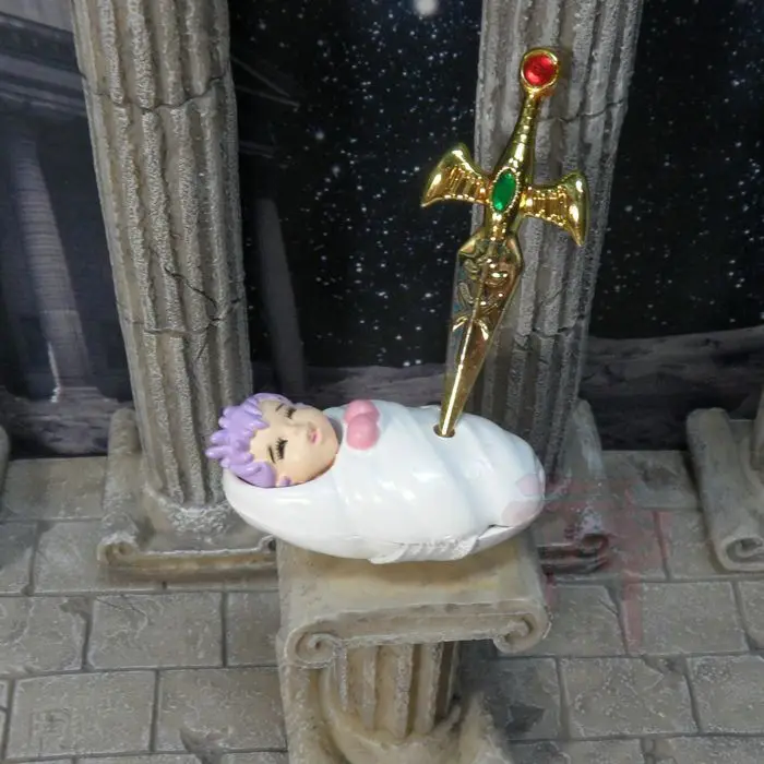 Conjunto com Papa Hong Kong Produto Saint Seiya Série Figura Mito Athena Bebê Luxo Espada Cesta Aiolos Colecionáveis Brinquedos