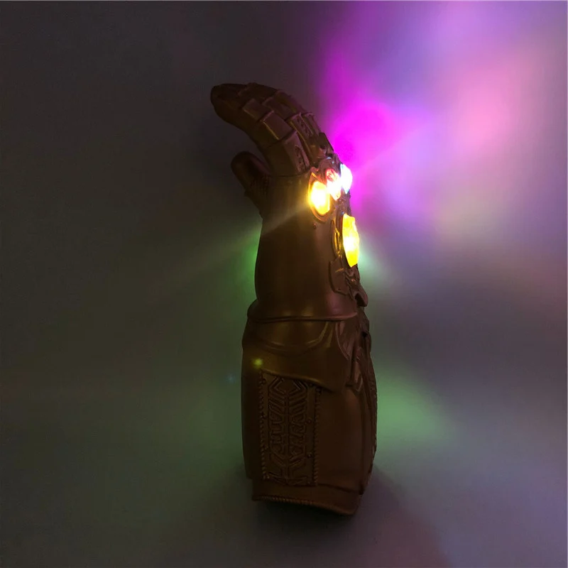 The Thanos Endgame 4 Gauntlet Косплей Костюм камни светодиодная перчатка с крагами Хэллоуин Рождественский подарок