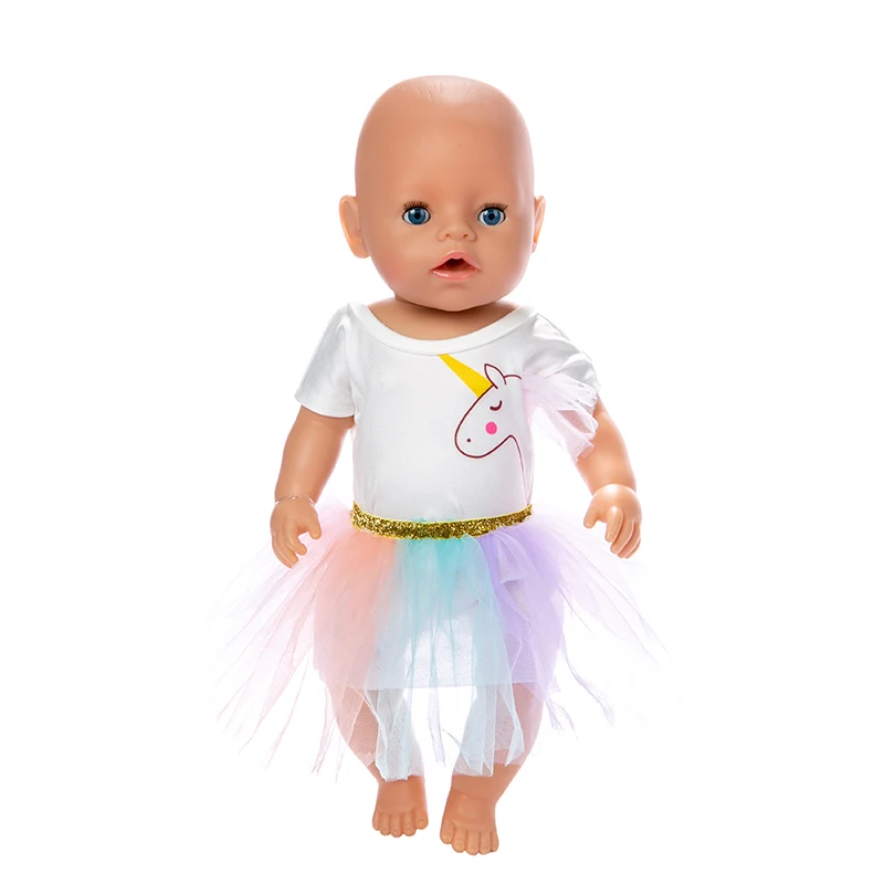Подходит для 18 дюймов 43 см Одежда для новорожденных куклы детские белые весы Единорог Санта Клаус Фламинго костюм аксессуары для ребенка подарок на день рождения - Цвет: Q-100