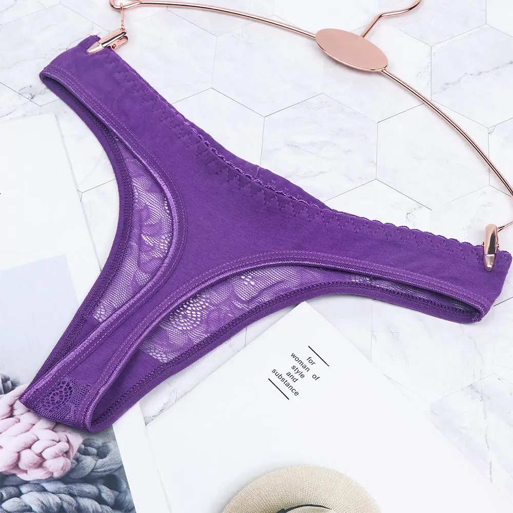 Сексуальные Бесшовные стринги трусики с низкой посадкой Кружева V-string Трусы прозрачные сетчатые g-стринги дышащее нижнее белье