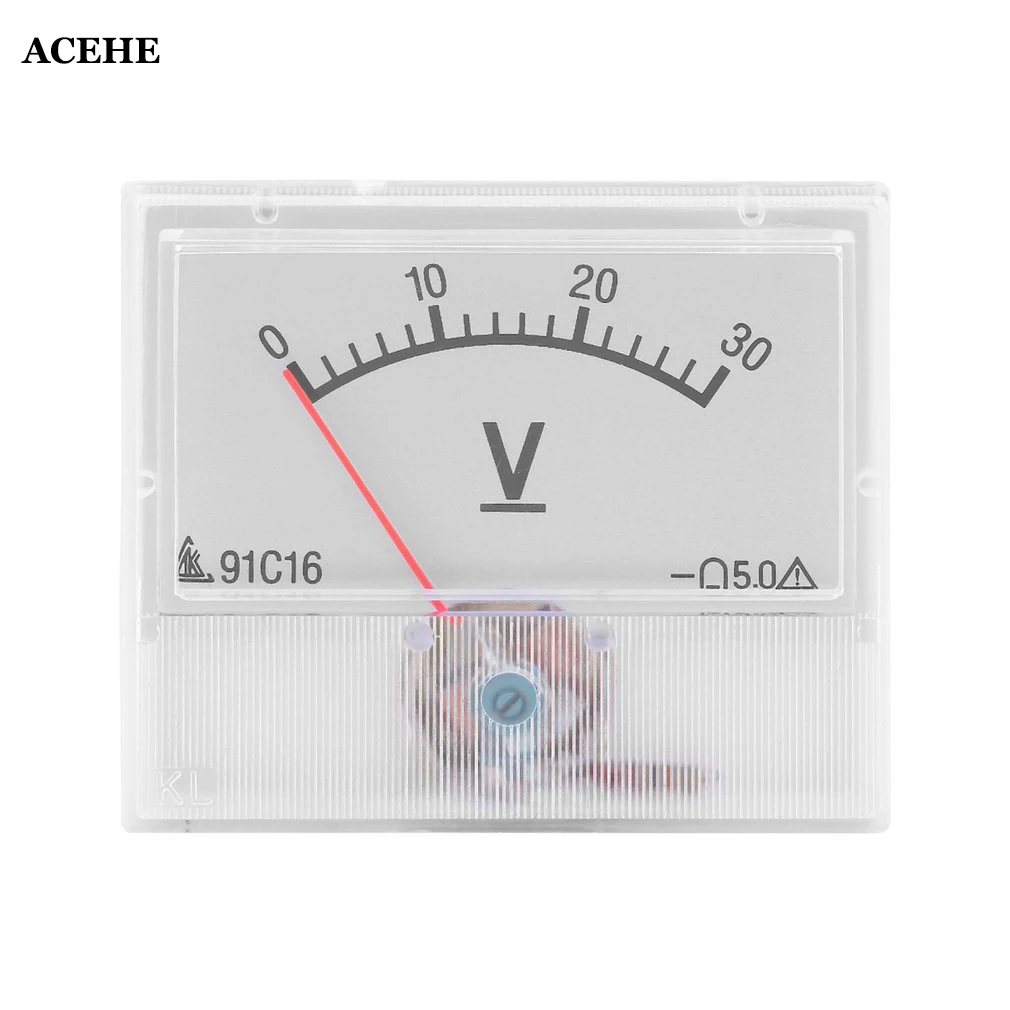 ACEHE DC 0-30 в Аналоговый Вольт Напряжение Панель вольтметр датчик с 2,5% точность портативный и практичный Прямая
