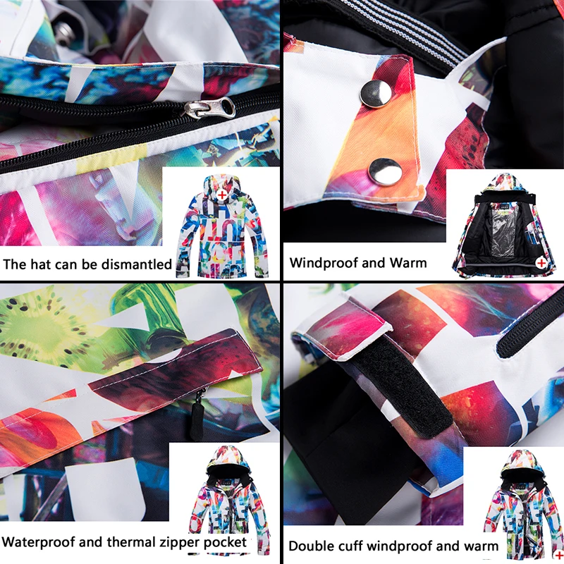 Новая популярная зимняя Лыжная куртка для женщин водонепроницаемое