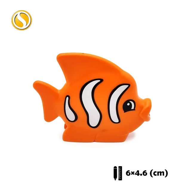 Original Big Size Assemble Building Blocks Accessory Toys For Children Compatible Big Size Animals Sets Zoo Bricks Baby Gifts Clownfish