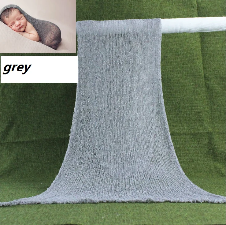 grey Реквизит для фотосъемки новорожденных хлопчатобумажная накидка растягивающаяся накидка для автомобильного сиденья детское одеяло для фотосессии новорожденных - Цвет: grey