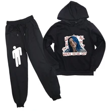 Billie Eilish/Детская толстовка с принтом, комплекты одежды для мальчиков хлопковый костюм комплект из двух предметов для маленьких девочек: толстовка+ штаны, весенне-осенние комплекты для малышей