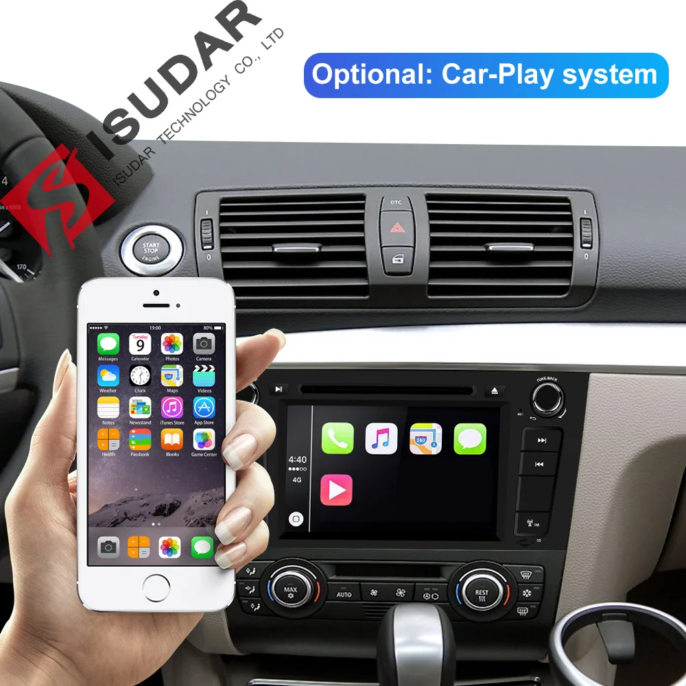 Isudar 1 Din Авто Радио Android 9 для BMW E81/E82/E88 серия Автомобильный GPS Мультимедийный