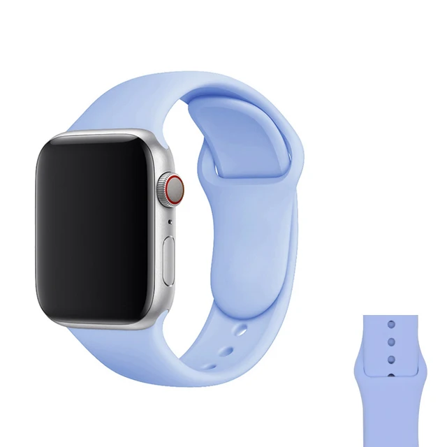 Silicone Strap For Apple Watch Band  7 41mm/45mm Series 6 SE 5 4 42mm/44mm Rubber Wristband iWatch 3 2 1 38/40mm Smart Bracelet 35