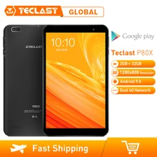 Teclast P80X 8 дюймов 4G планшет Android 9,0 SC9863A IMG GX6250 Восьмиядерный 1,6 ГГц 2 Гб ОЗУ 32 Гб ПЗУ планшет с двойной камерой